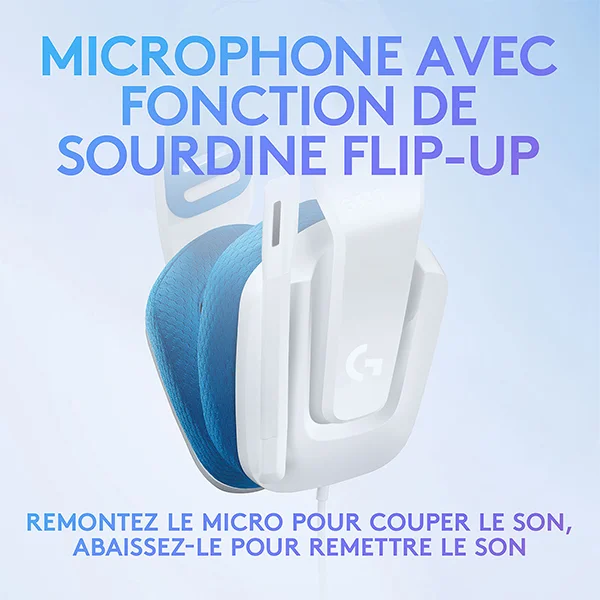 Casque Gaming Logitech G335 (Blanc) - Vue 3