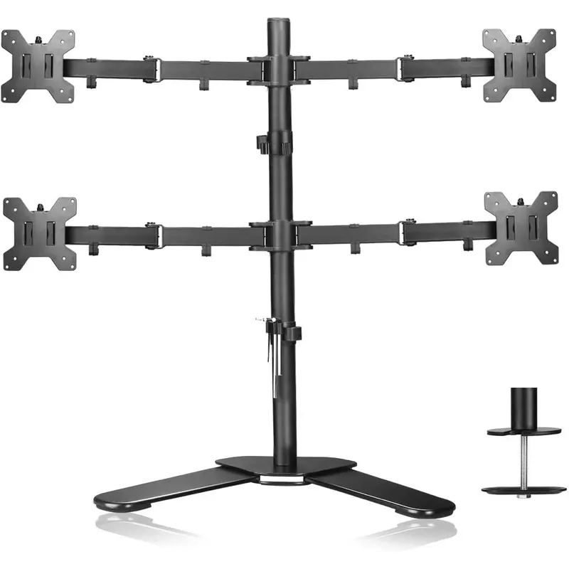 Support Ecran Pc Pour 4 Moniteurs De 13" - 27" T044