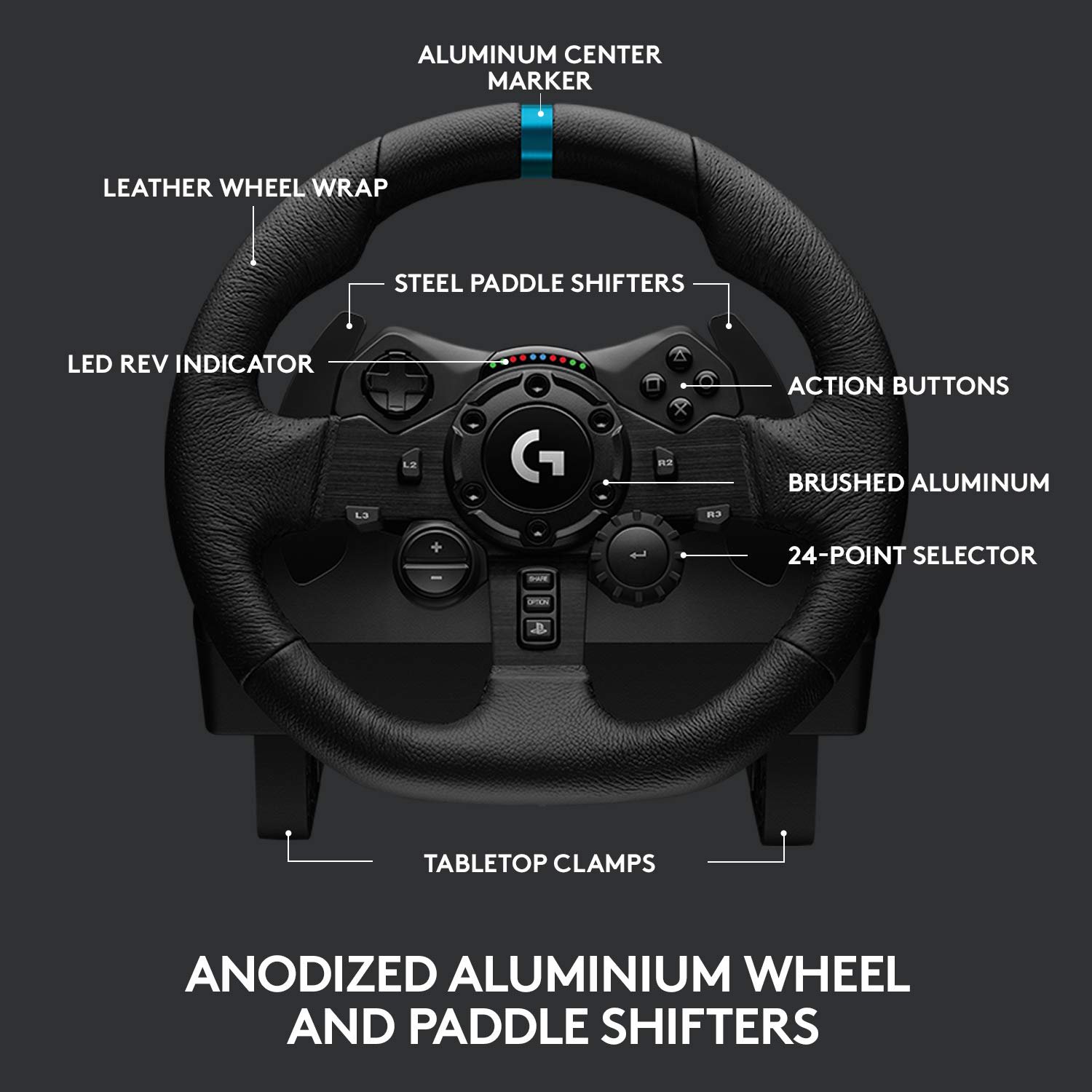 BUNDLE Logitech G G923 + Logitech G Driving Force Shifter (GRATUIT) - Vue 3